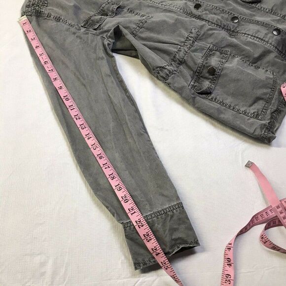 CASLON Women’s Utility Jacket Gray Wash 4 Pockets Casual Long Sleeve Siz… - Picture 10 of 14